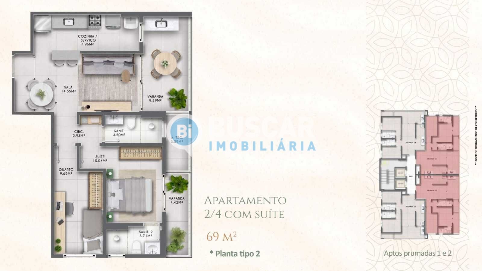 Apartamento à venda com 2 quartos, 1 suíte, 2 vagas e 69m² no Barra, Salvador (BA) — foto 2 de 6