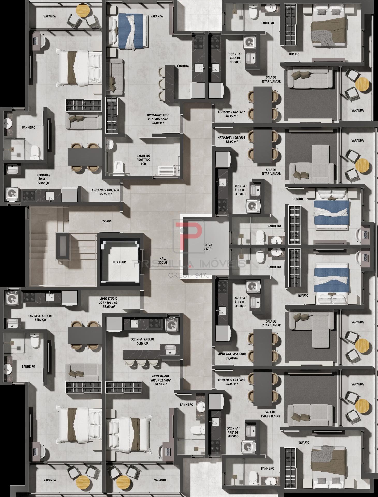 Apartamento à venda com 1 quarto, 1 banheiro e 35m² no Bessa, João Pessoa (PB) — foto 13 de 21