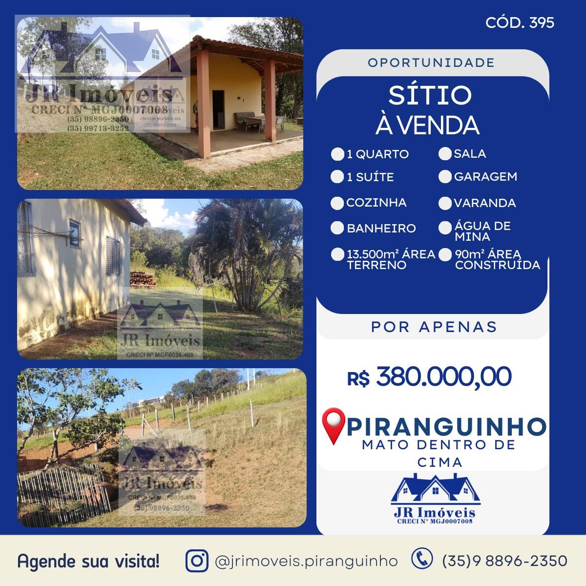Rural à venda com 13500m² de terreno no Mato Dentro de Cima, Piranguinho — foto principal