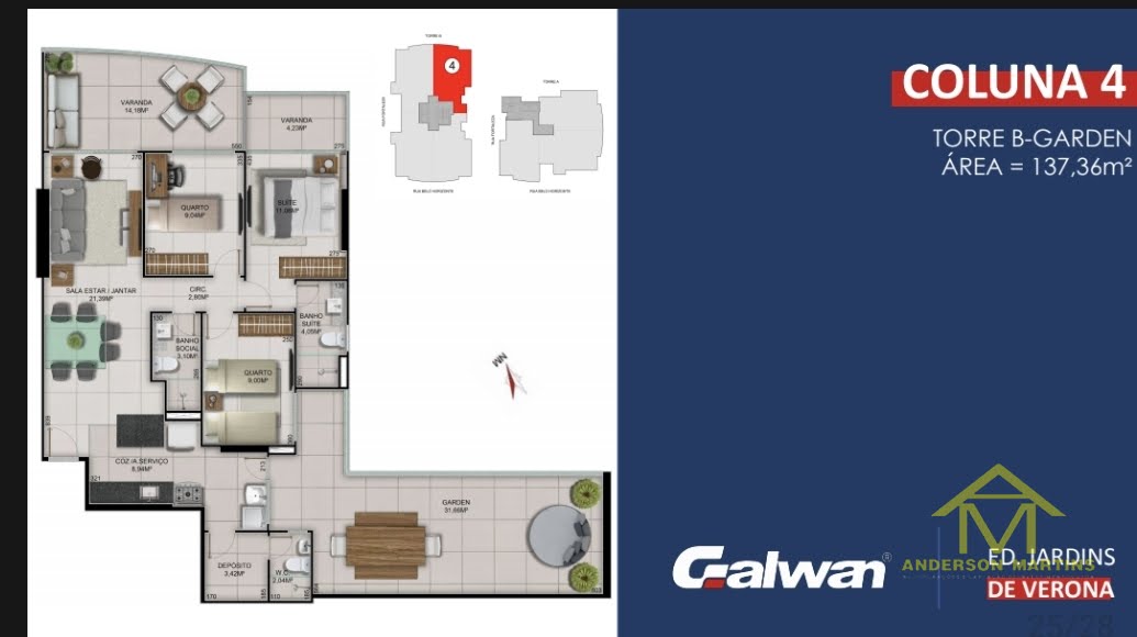 Apartamento à venda com 3 quartos, 2 banheiros, 2 vagas e 121m² no Itapuã, Vila Velha (ES) — foto 12 de 20