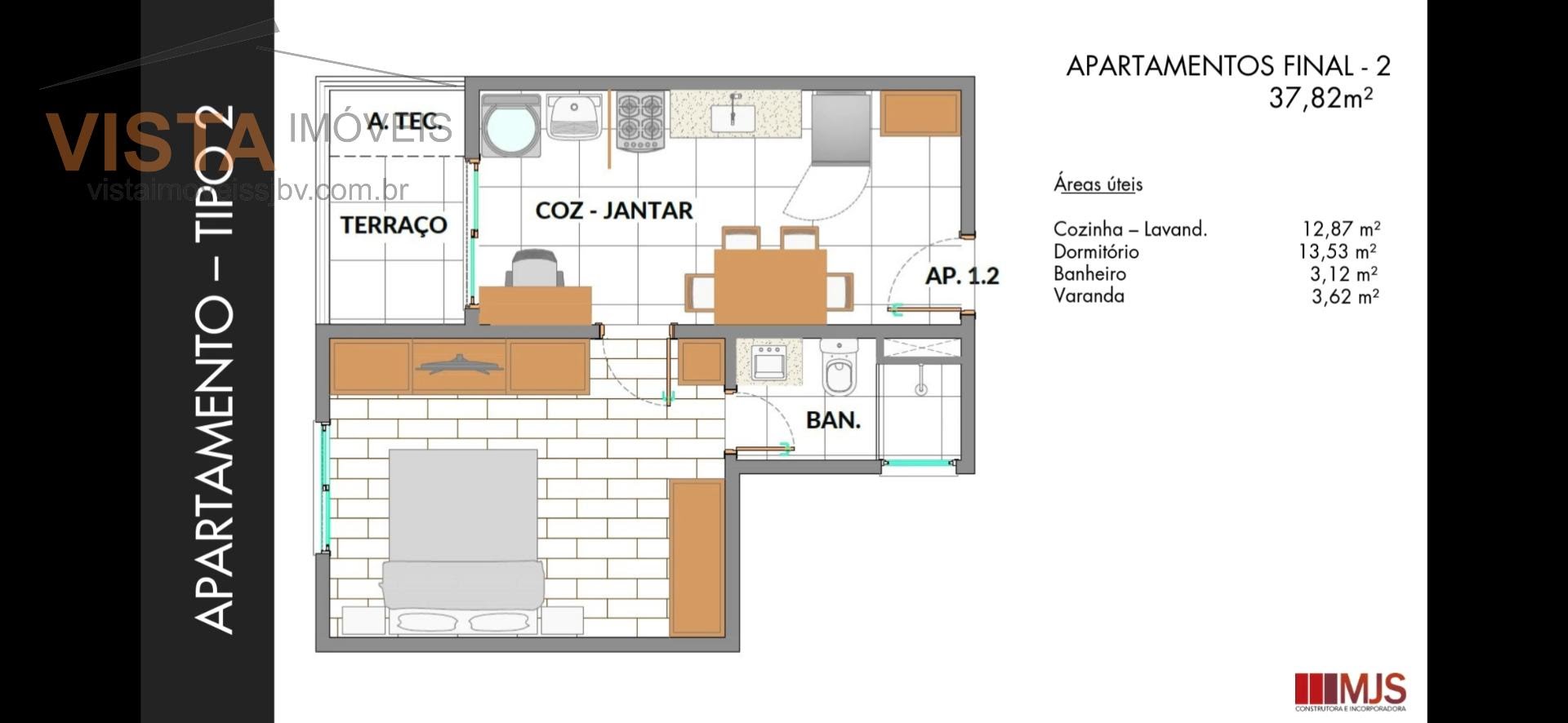 Apartamento à venda com 1 quarto, 1 banheiro, 1 vaga e 37m² no Jardim Satelite, São João da Boa Vista (SP) — foto 4 de 10