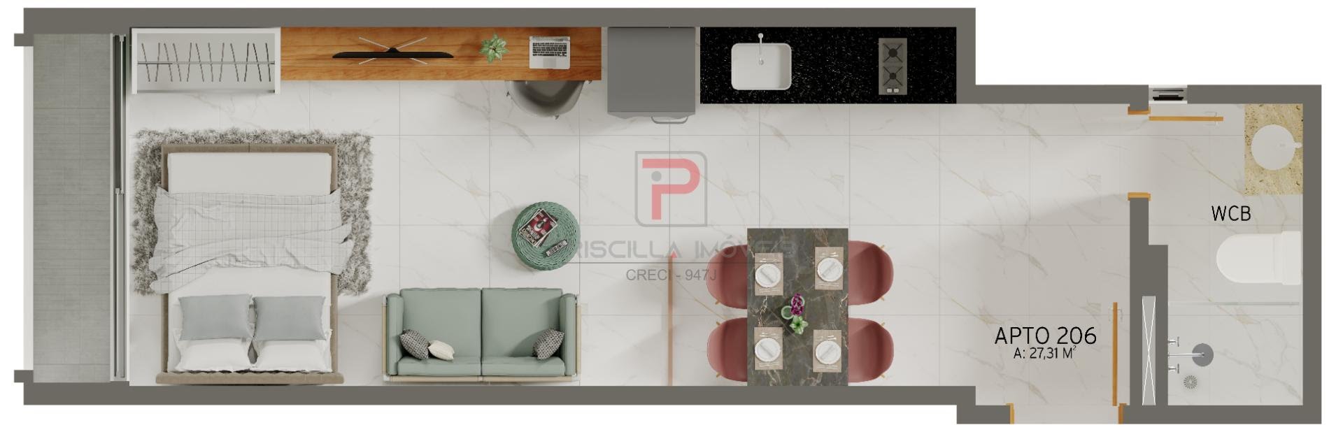 Apartamento à venda com 1 quarto, 1 banheiro e 29m² no Jardim Oceania, João Pessoa (PB) — foto 16 de 19