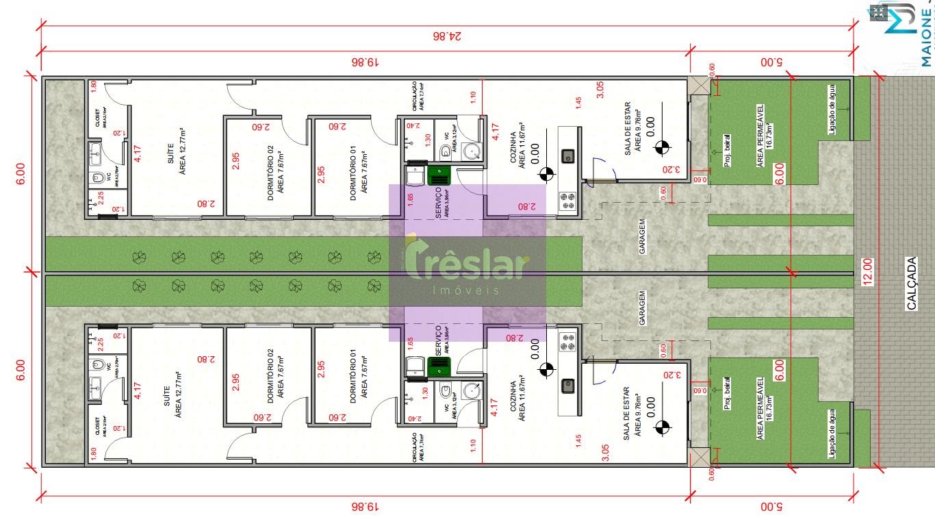 Casa à venda com 3 quartos, 1 suíte, 1 vaga e 70m² no Nova Três Lagoa, Três Lagoas (MS) — foto 2 de 2