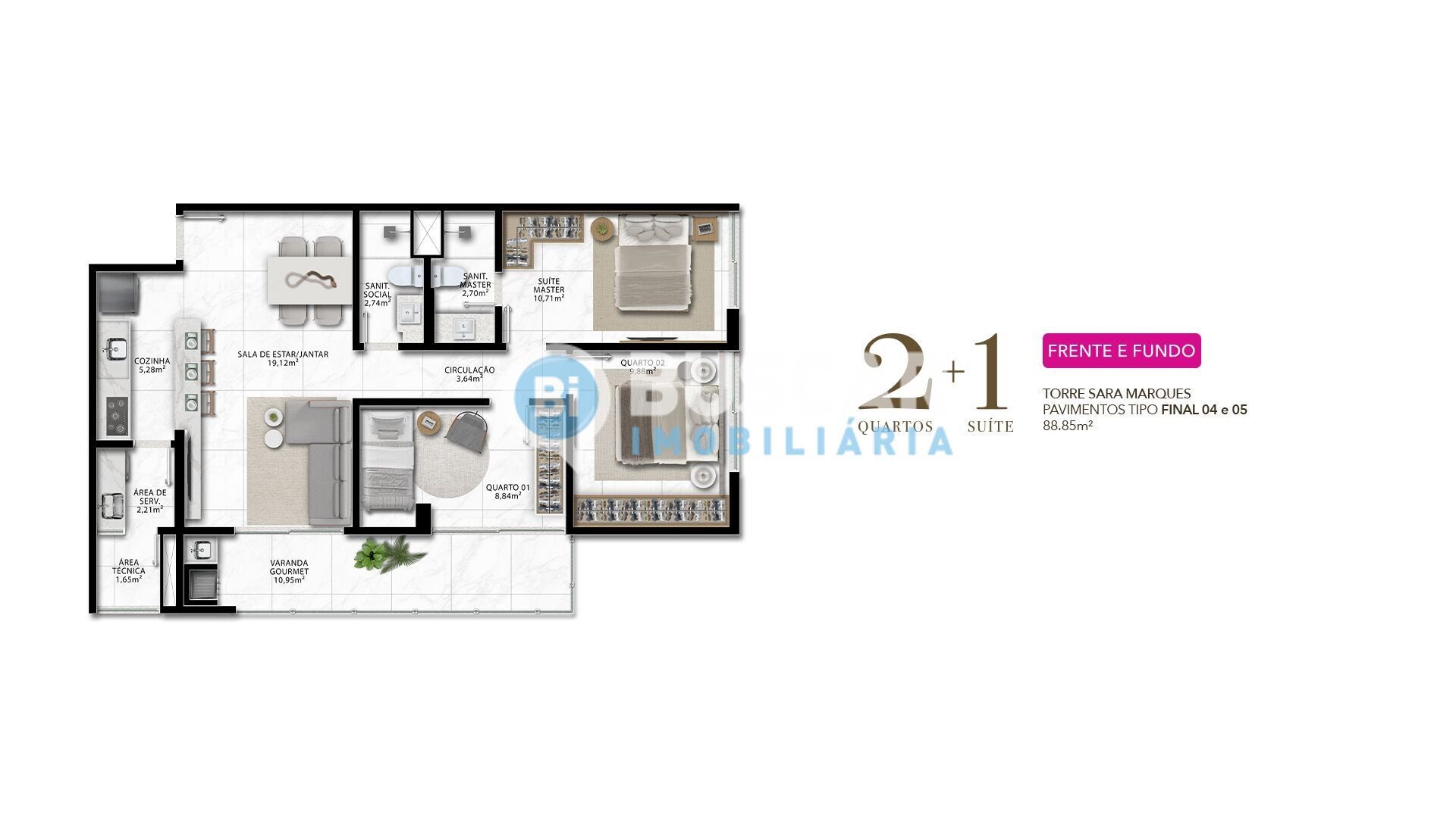 Apartamento à venda com 3 quartos, 1 suíte, 2 vagas e 107m² no Sim, Feira de Santana (BA) — foto 9 de 9