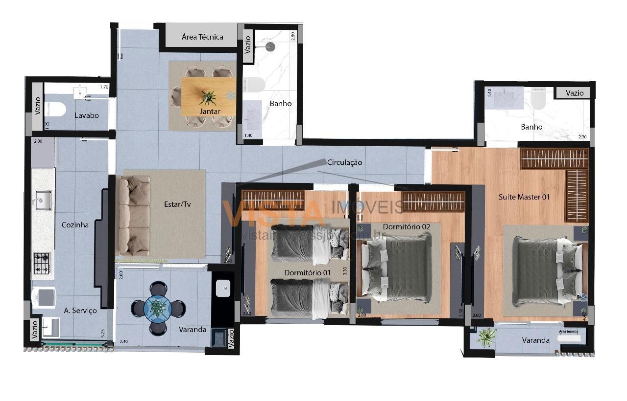 Apartamento à venda com 3 quartos, 1 suíte, 2 vagas e 101m² no Centro, São João da Boa Vista (SP) — foto 16 de 20