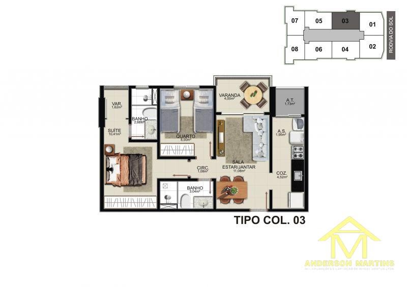 Apartamento à venda com 2 quartos, 2 banheiros, 1 vaga e 64m² no Praia de Itaparica, Vila Velha (ES) — foto 8 de 9