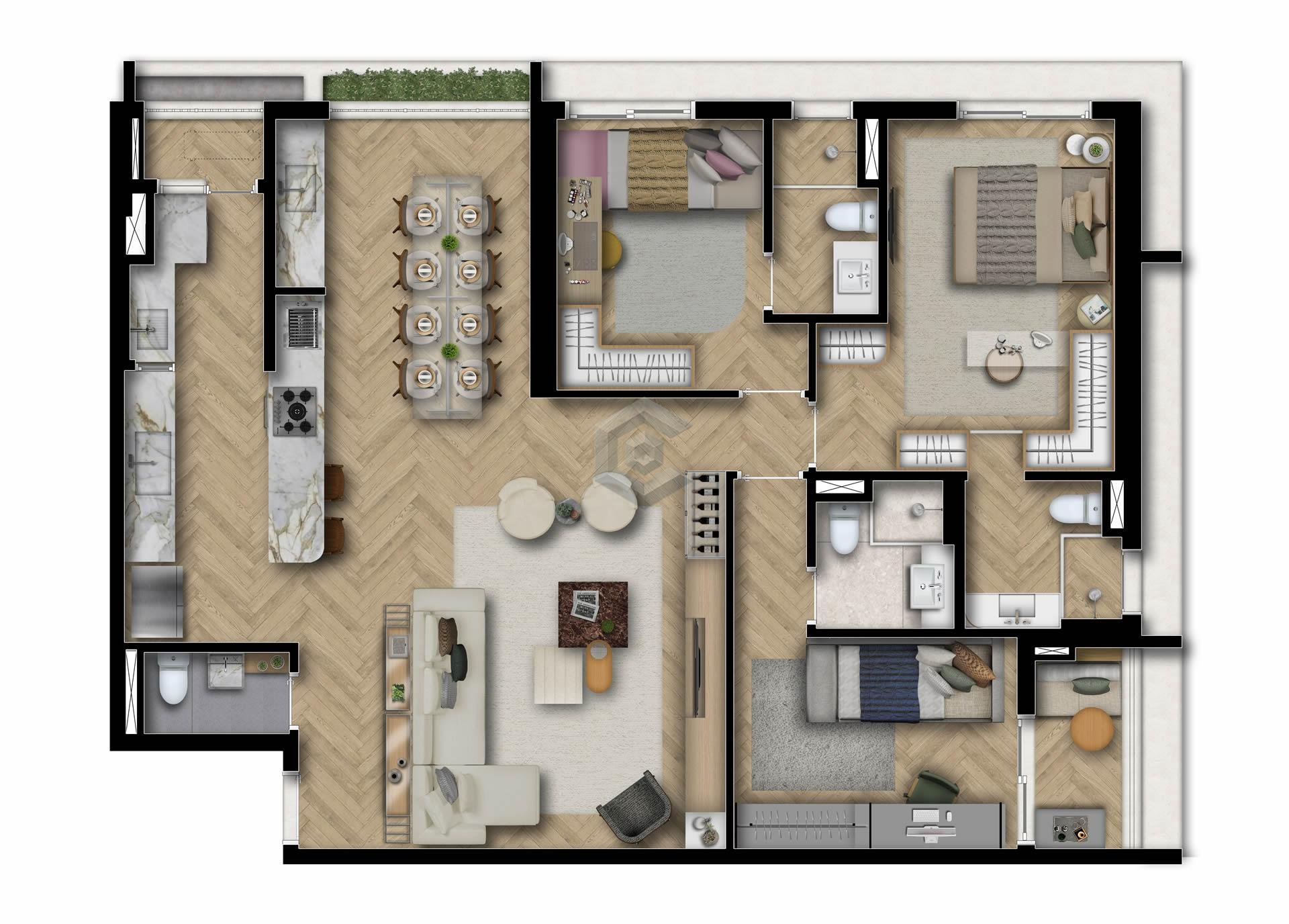 Apartamento à venda com 3 quartos, 1 suíte, 2 vagas e 80m² no Jardim Paulistano, Sorocaba (SP) — foto 5 de 24