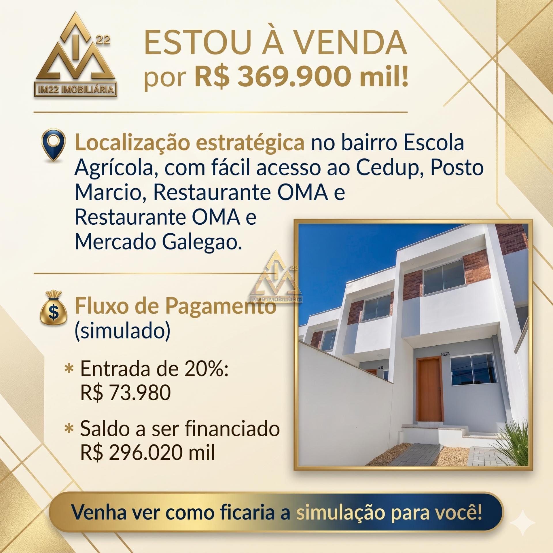 Casa à venda com 2 quartos, 3 banheiros, 1 vaga e 65m² no Escola Agrícola, Blumenau — foto principal