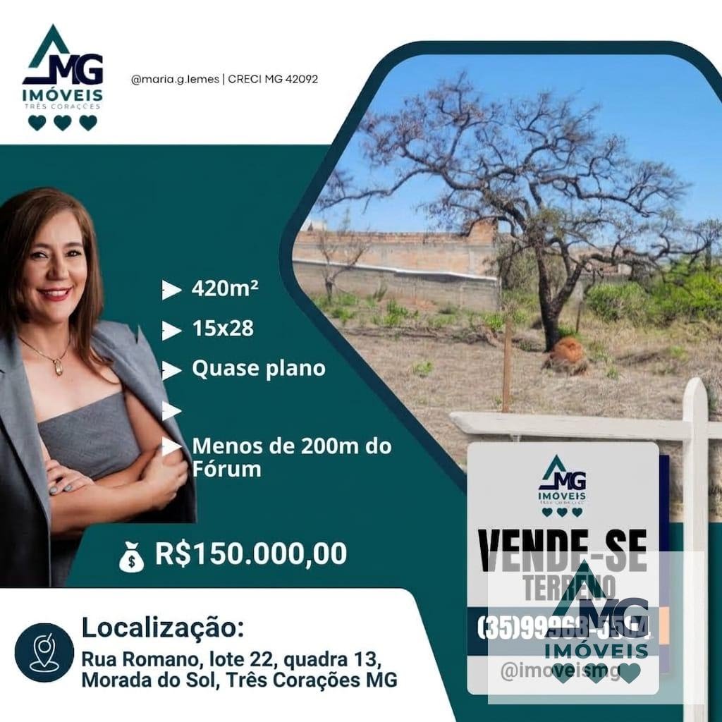 Terreno à venda com 420m² de terreno no Morada do Sol, Três Corações — foto principal
