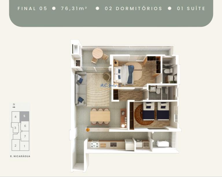 Apartamento à venda com 2 quartos, 1 suíte, 1 vaga e 56m² no Guilhermina, Praia Grande (SP) — foto 23 de 28