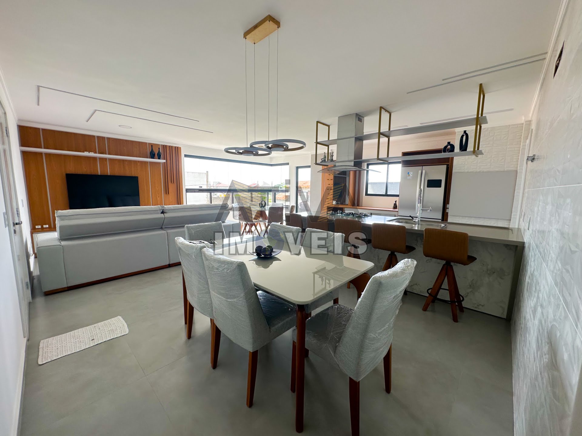 Living room e cozinha