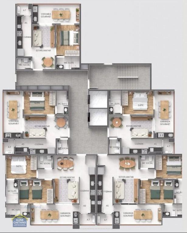 Apartamento à venda com 2 quartos, 2 suítes, 1 vaga e 75m² no Vila Caiçara, Praia Grande (SP) — foto 8 de 16