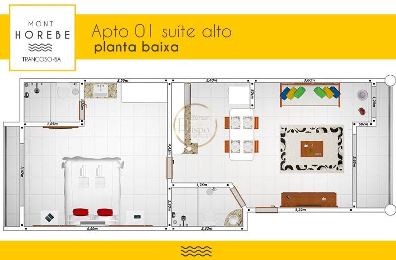 Apartamento à venda com 1 suíte, 1 vaga e 50m² no Estrada de Trancoso, Porto Seguro (BA) — foto 7 de 8
