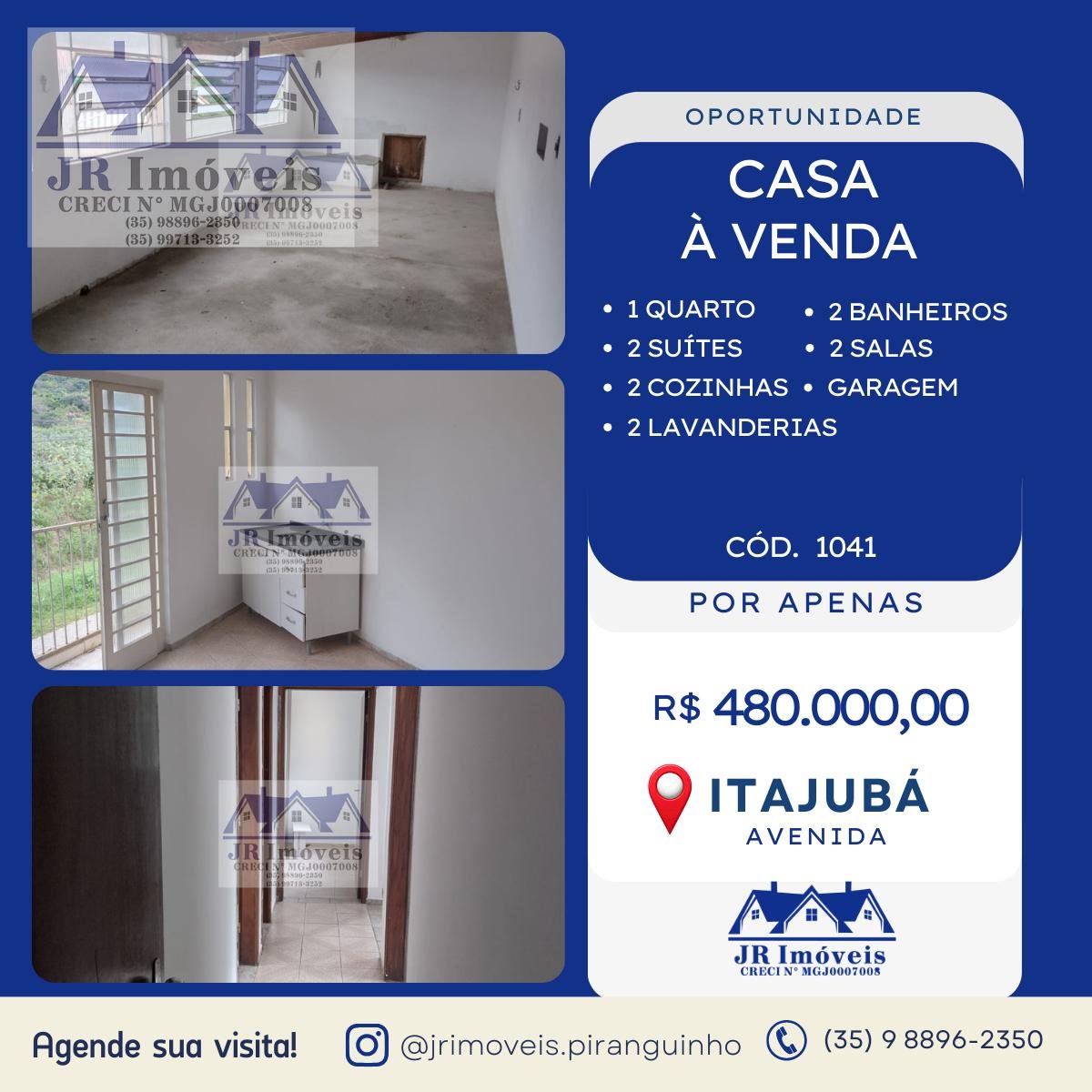 Casa à venda com 3 quartos, 2 banheiros, 1 vaga e 175m² no Avenida, Itajubá — foto principal