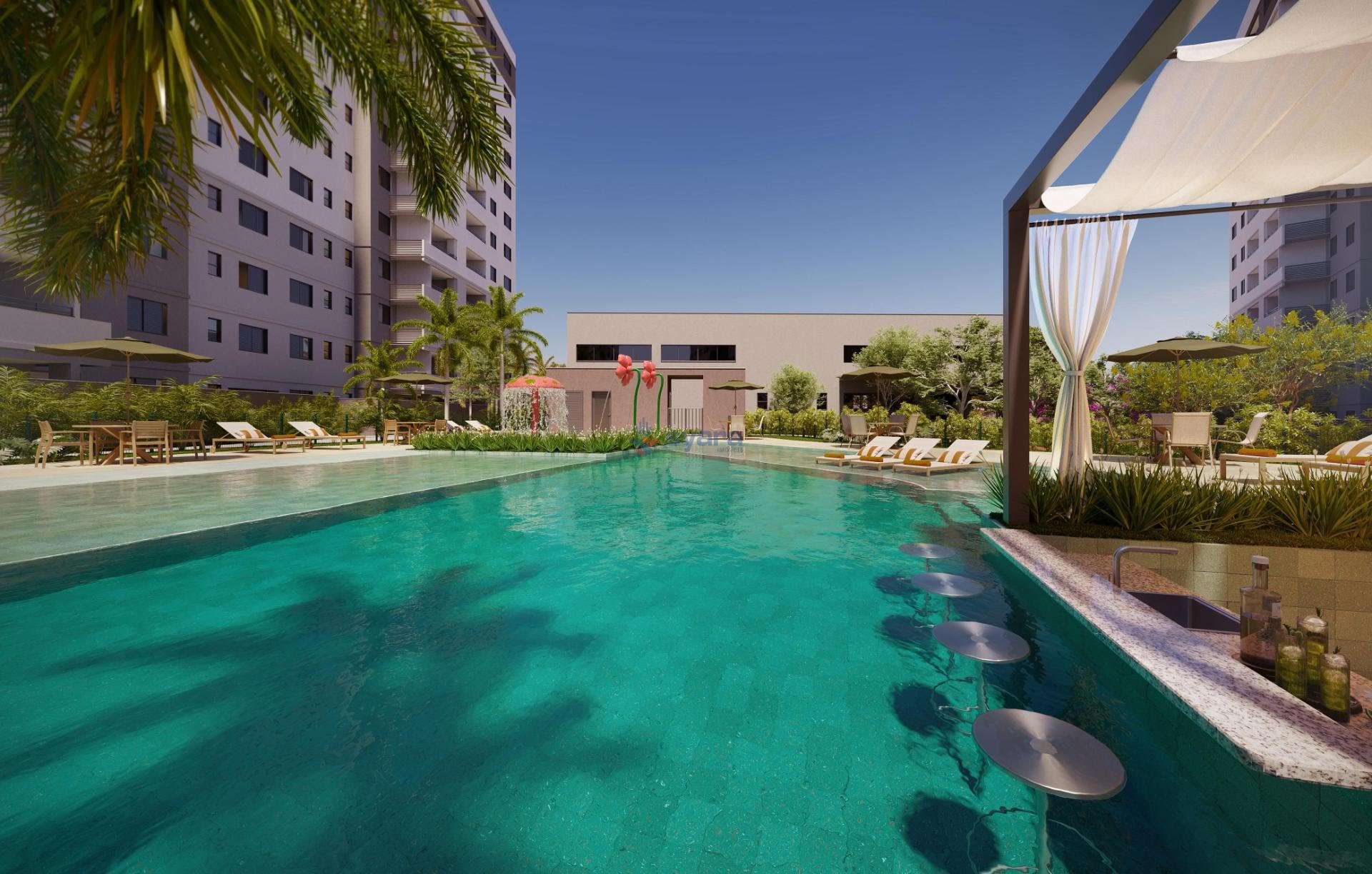 Piscina adulto com Bar molhado