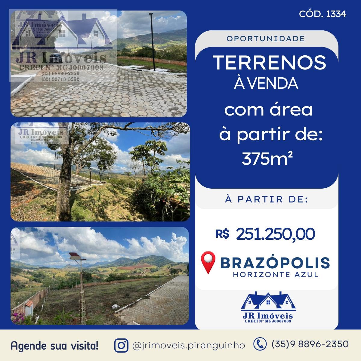 Terreno à venda com 375m² de terreno no Horizonte Azul, Brazópolis — foto principal