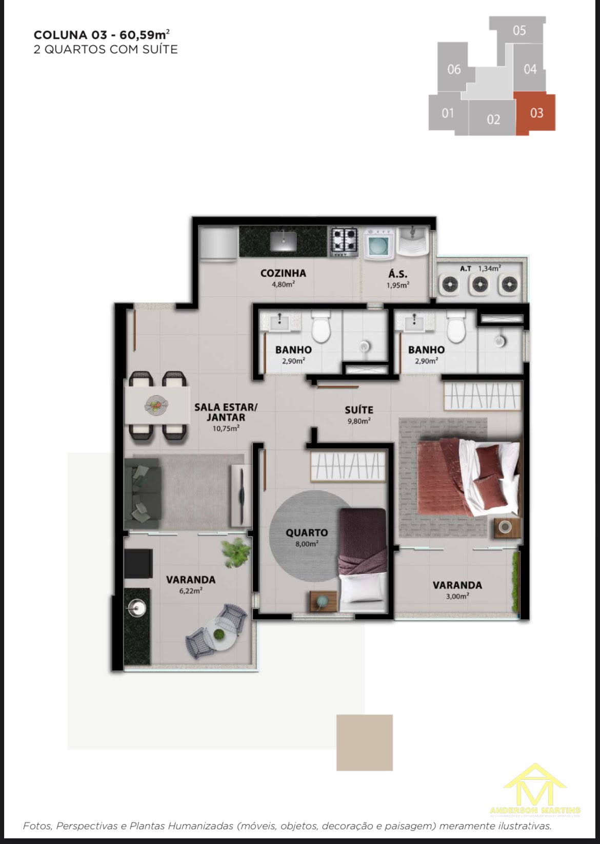 Apartamento à venda com 2 quartos, 2 banheiros, 1 vaga e 69m² no Jockey de Itaparica, Vila Velha (ES) — foto 12 de 20