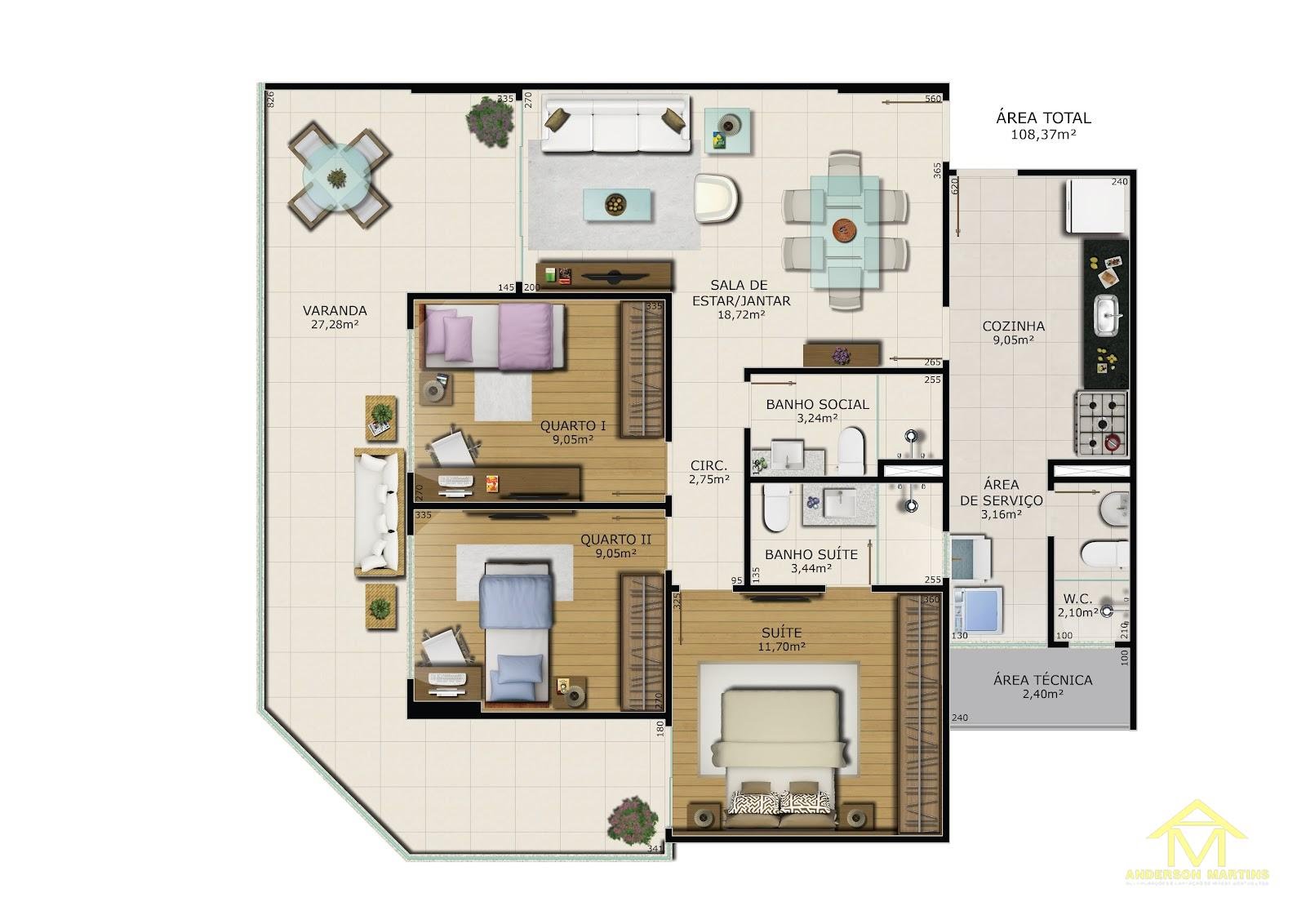 Apartamento à venda com 3 quartos, 2 banheiros, 2 vagas e 106m² no Praia da Costa, Vila Velha (ES) — foto 8 de 12