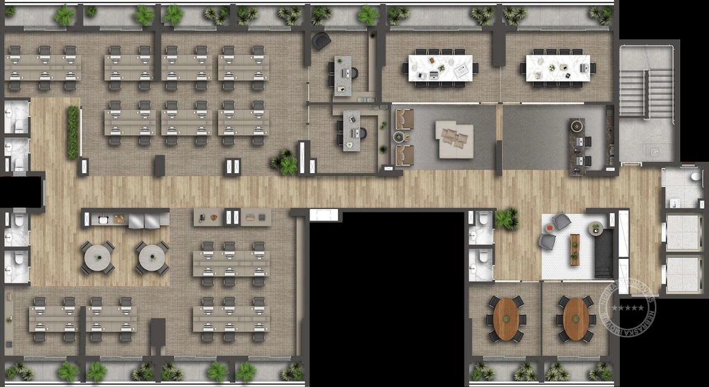 Planta 03 - 465m² - sala - opção