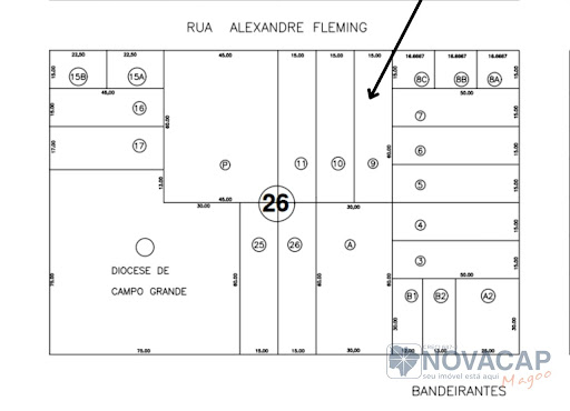 Terreno em Vila Bandeirante - Campo Grande: 900 m² Venda por R$ 600.000