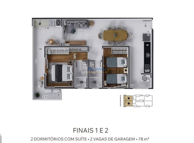 Apartamento à venda com 2 quartos, 1 suíte, 1 vaga e 72m² no Guilhermina, Praia Grande (SP) — foto 19 de 26