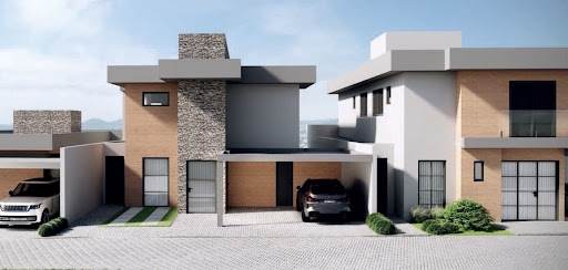 Fachada das casas