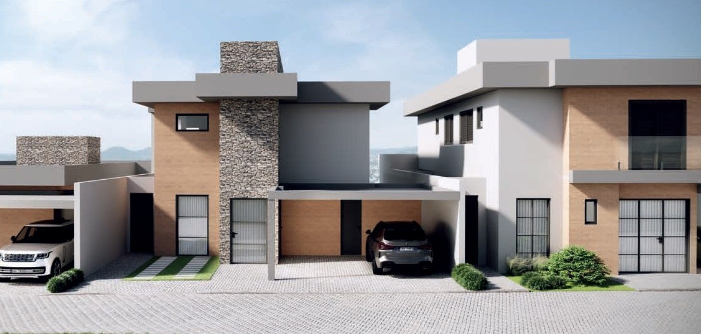 Fachada das casas