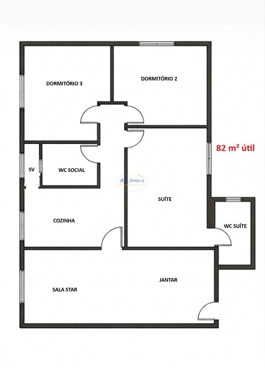 Apartamento à venda com 3 quartos, 1 suíte, 1 vaga e 82m² no Cidade Ocian, Praia Grande (SP) — foto 2 de 30