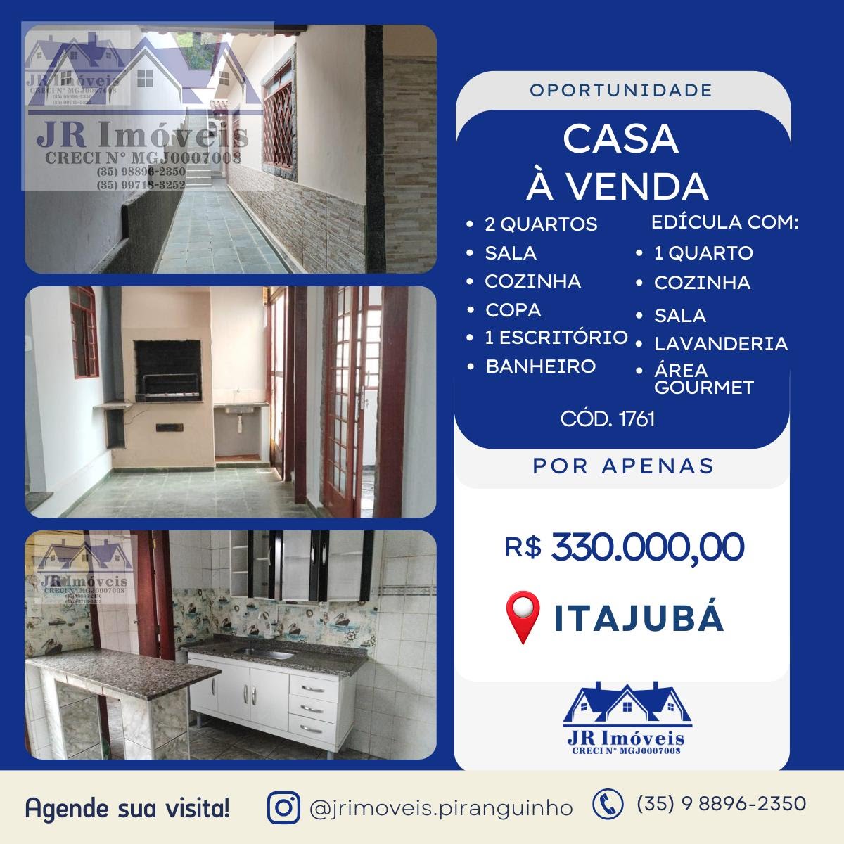 Casa à venda com 3 quartos, 2 banheiros e 1 vaga no Vila Isabel, Itajubá — foto principal
