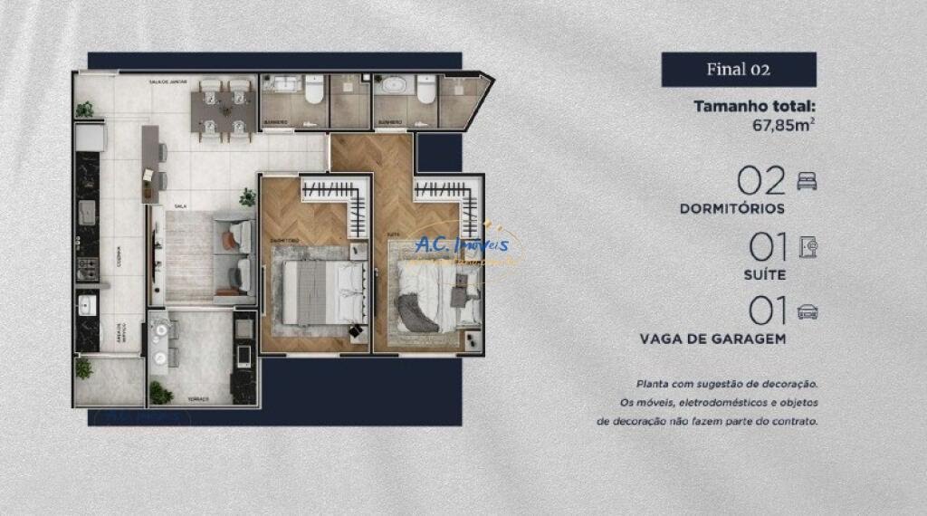 Apartamento à venda com 2 quartos, 1 suíte, 1 vaga e 68m² no Guilhermina, Praia Grande (SP) — foto 20 de 27