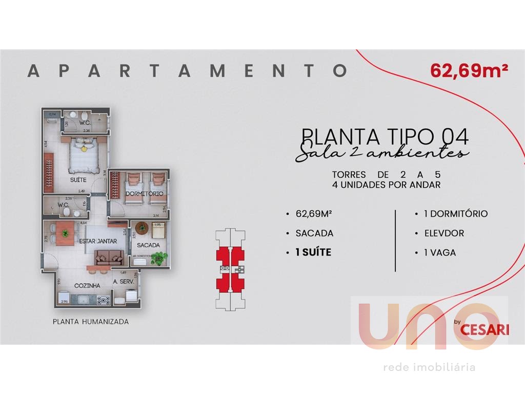 Apartamento à venda com 2 quartos, 1 suíte, 1 vaga e 65m² no Vila Planalto, Campo Grande (MS) — foto 16 de 16
