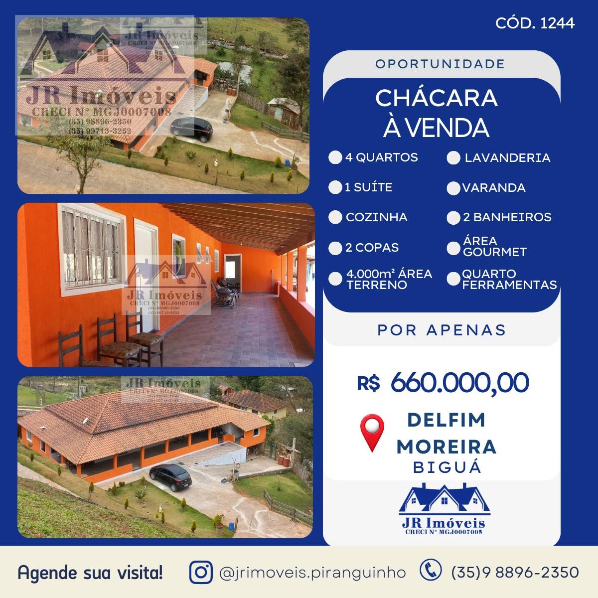 Rural à venda com 4000m² de terreno no Biguá, Delfim Moreira — foto principal