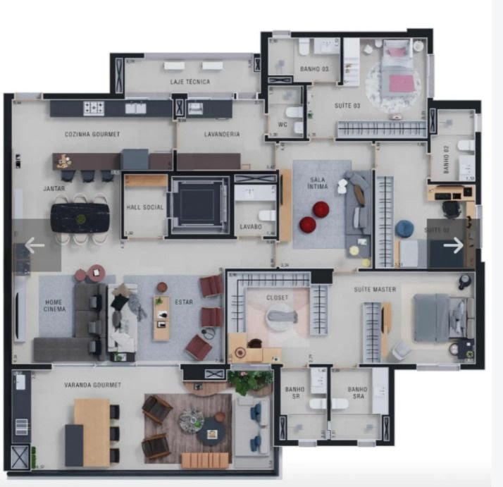 Apartamento à venda com 3 quartos, 3 suítes, 4 vagas e 227m² no Jardim Ilhas do Sul, Ribeirão Preto (SP) — foto 24 de 25