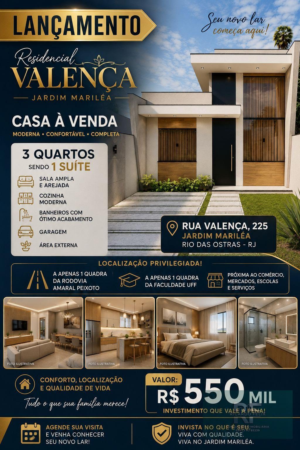 Casa à venda com 3 quartos, 1 suíte, 2 vagas e 68m² no Jardim Mariléa, Rio das Ostras (RJ) — foto 13 de 13