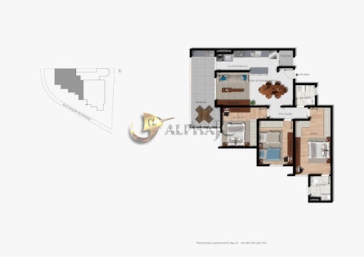 Apartamento 3/4 - Jardim Laranjeiras