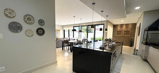 Cozinha integrada ao lazer
