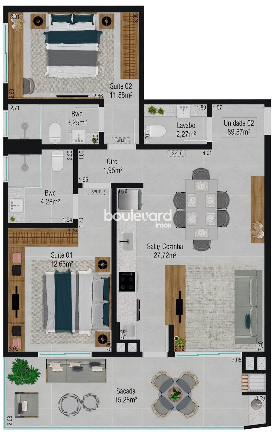 Apartamento à venda com 2 quartos, 2 suítes, 1 vaga e 89m² no Barreiros, São José (SC) — foto 30 de 30