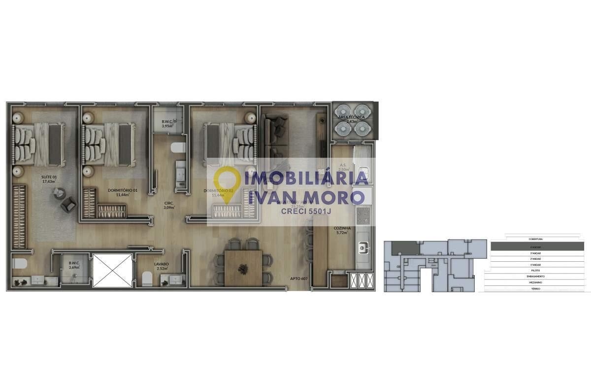 Apartamento à venda com 3 quartos, 1 suíte, 1 vaga e 101m² no Ingleses Norte, Florianópolis (SC) — foto 18 de 19