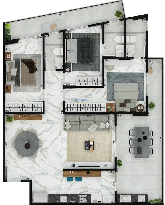 Apartamento à venda com 2 quartos, 1 suíte, 1 vaga e 66m² no Vila Assuncao, Praia Grande (SP) — foto 20 de 21