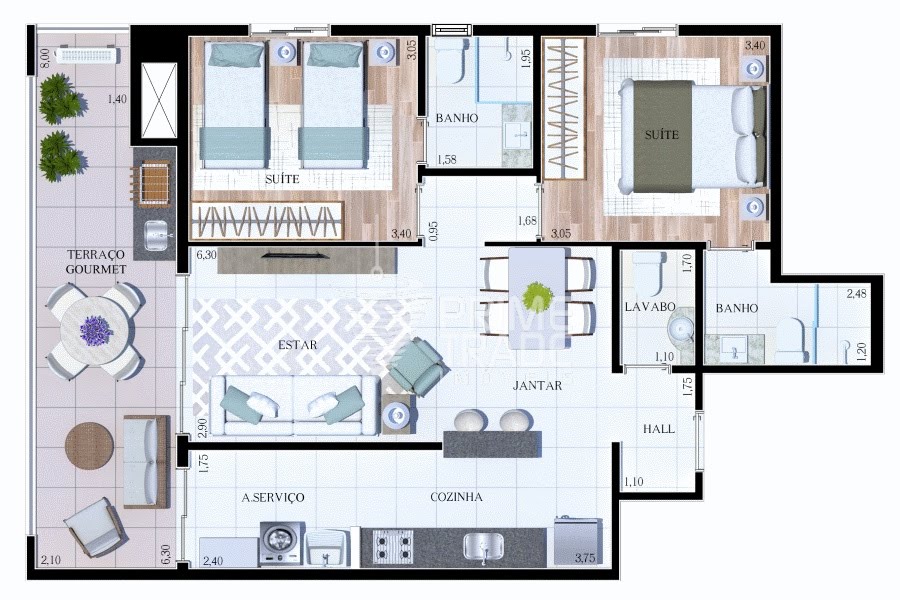 Apartamento à venda com 2 quartos, 2 suítes, 1 vaga e 89m² no Embaré, Santos (SP) — foto 14 de 15