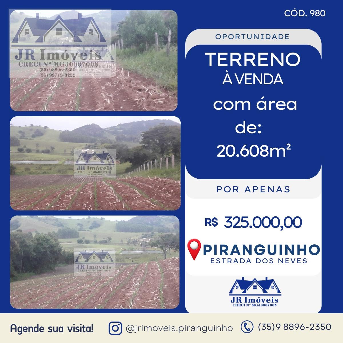 Terreno à venda com 20608m² de terreno no Neves, Piranguinho — foto principal