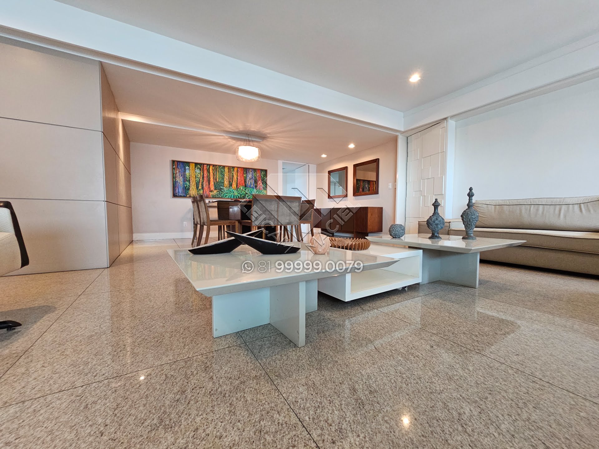 Apartamento a venda no Edif Estação Jaqueira - 208m² 4 suítes, mobiliado e decorado em andar alto