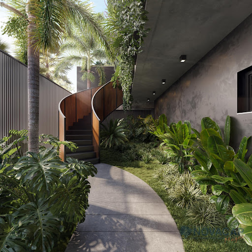 Casa em condomínio em arquitetura biofílica, trazendo a qualidade de vida para a vida na cidade.