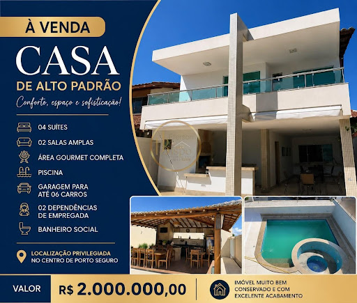 Casa 4 Dormitórios à Venda no Centro de Porto Seguro