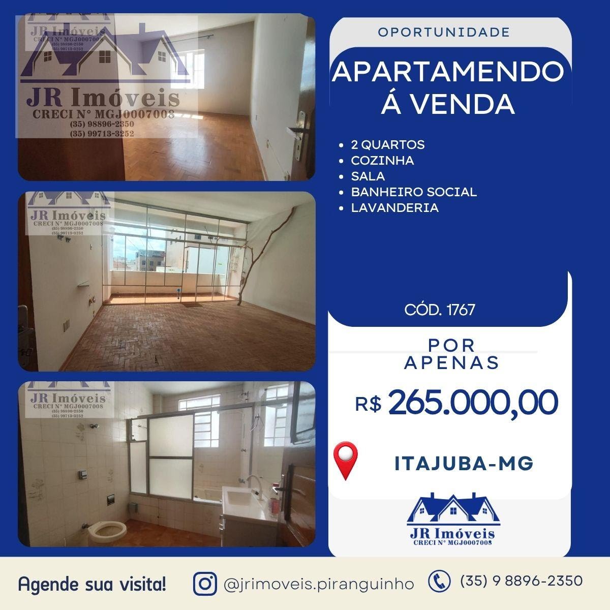 Apartamento à venda com 2 quartos, 1 banheiro e 100m² no Centro, Itajubá — foto principal