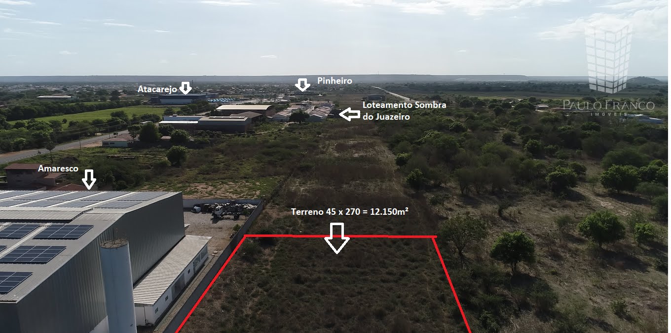 TERRENO COM ATERRO PERTO DA AMARESCO EXTREMANDO COM WANDERLEI 45x270 = 12.150m²