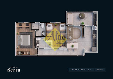 Apartamento de 64m² com Vista para a Cidade e Serra de São Pedro