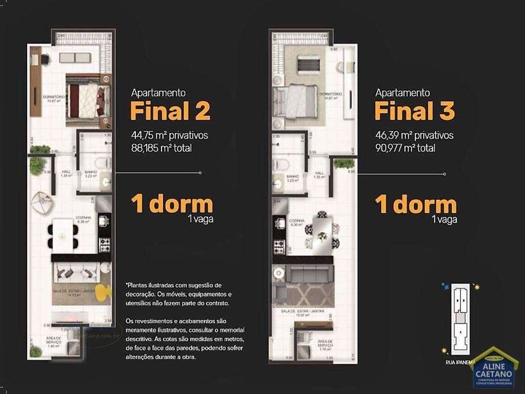 Apartamento à venda com 1 quarto, 1 banheiro, 1 vaga e 46m² no Guilhermina, Praia Grande (SP) — foto 9 de 17