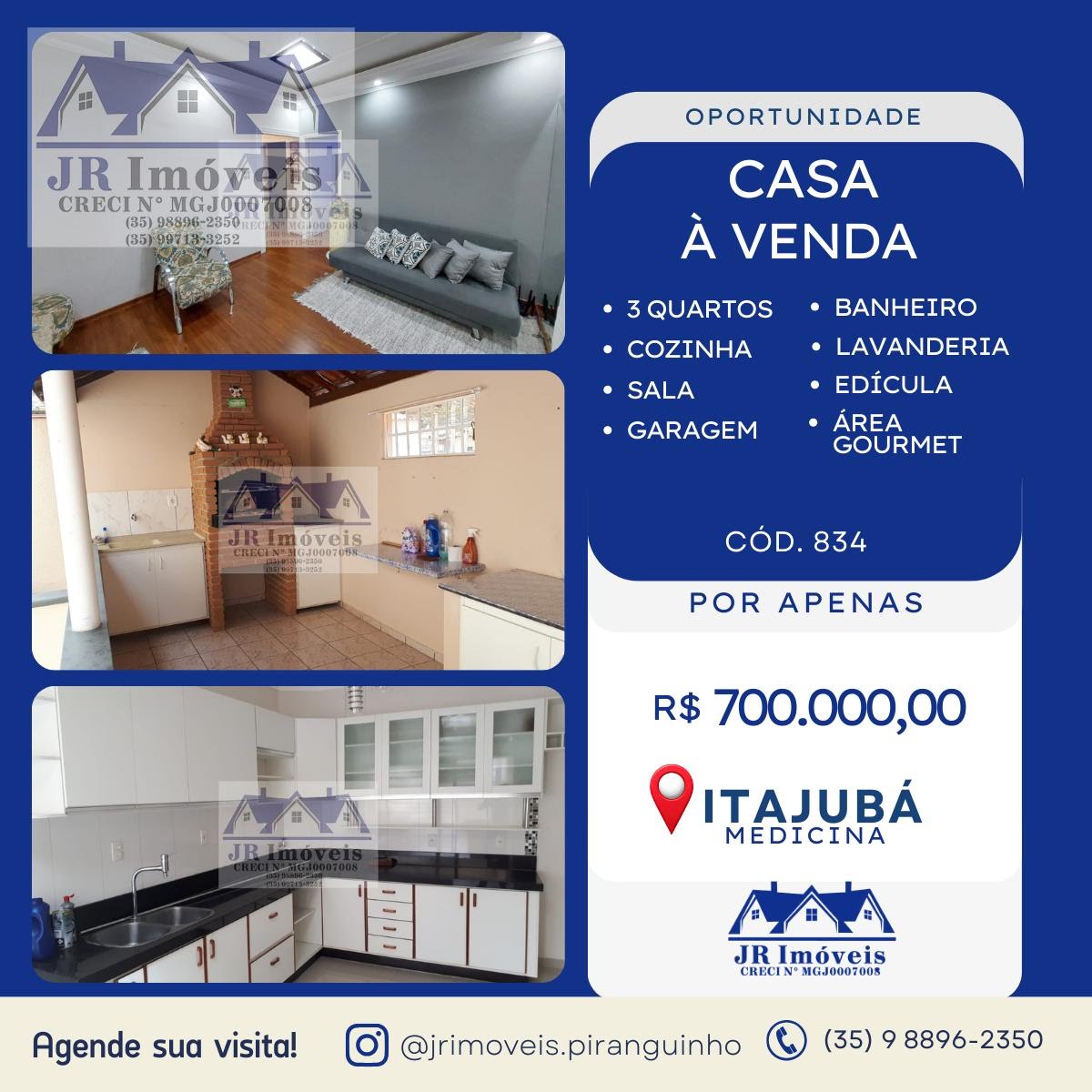 Casa à venda com 3 quartos, 4 banheiros, 2 vagas e 175m² no Medicina, Itajubá — foto principal