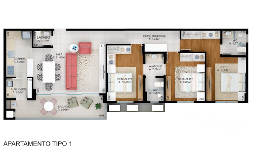 Planta do apartamento